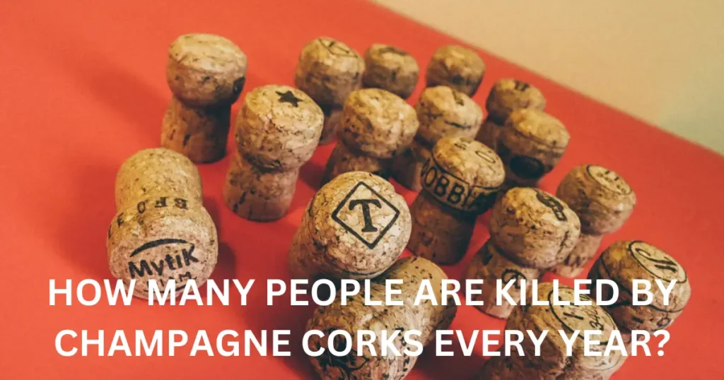 how many people are killed by champagne corks every year